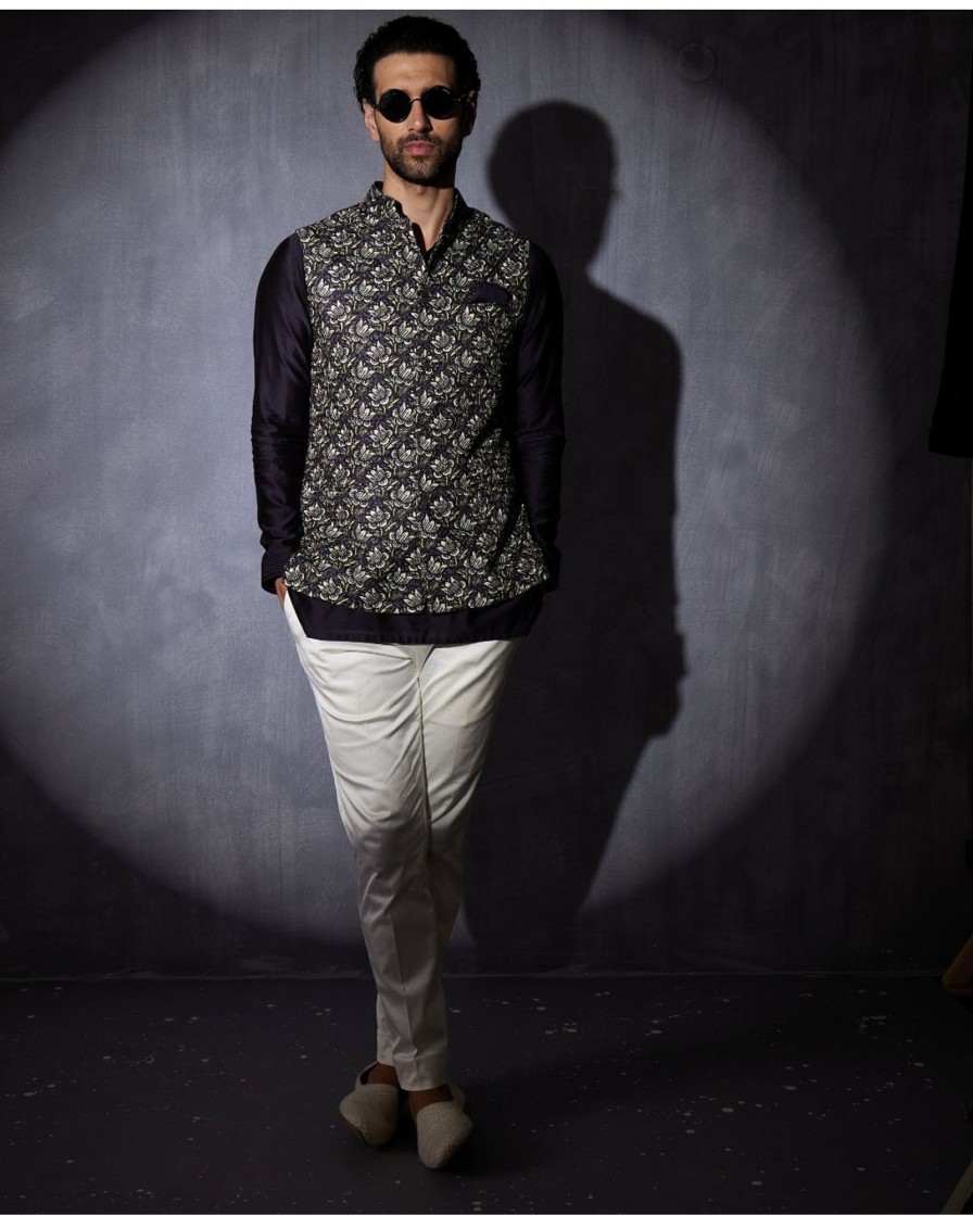 Mens Arjan Dugal | Tropikal Inara Nehru Jacket Set