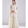 Womens Diya Rajvvir | Ivory Embroidered Kurti Set