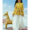 Womens Paulmi u0026 Harsh | Mustard Peplum And Palazzo Set