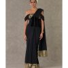 Womens House of Masaba | Black 'Neel- Kamal' Corset Sari Set