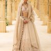 Womens Arpita Mehta | Coconut U0026 Gold Bridal Embroidered Lehenga Set