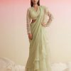 Womens Ridhi Mehra | Mint Green Layla Sari Set