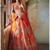 Bridal Dolly J | Juno Sunset Orange Raw Silk Bridal Lehenga Set