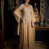 Bridal Seema Gujral | Nude Silver Sharara Set