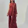 Womens Drishti u0026 Zahabia | Maroon Printed Kurta Set