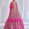 Bridal Dolly J | Cynthia Fuchsia Raw Silk Bridal Lehenga Set