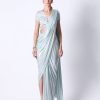 Womens 431-88 | Liquid Top With Waterfall Sari