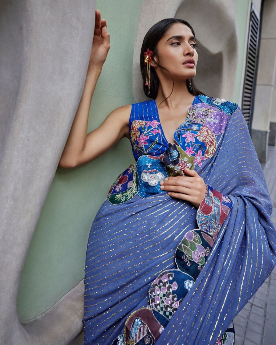 Bridal Aisha Rao | Dalia Pre-Draped Sari Set