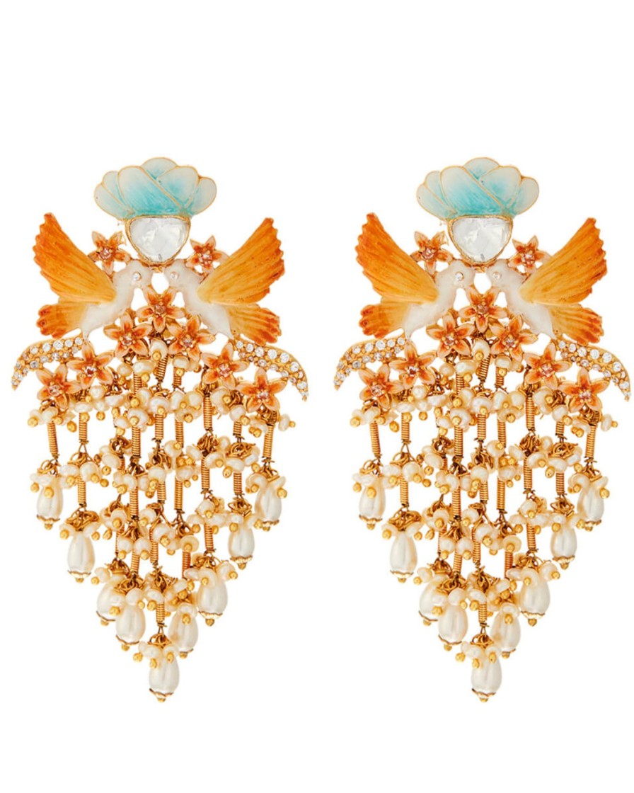 Womens RaAbta by Rahul | Pearl Cluster Earrings