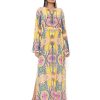 Womens Payal Singhal | Yellow Enchanted Kaftan