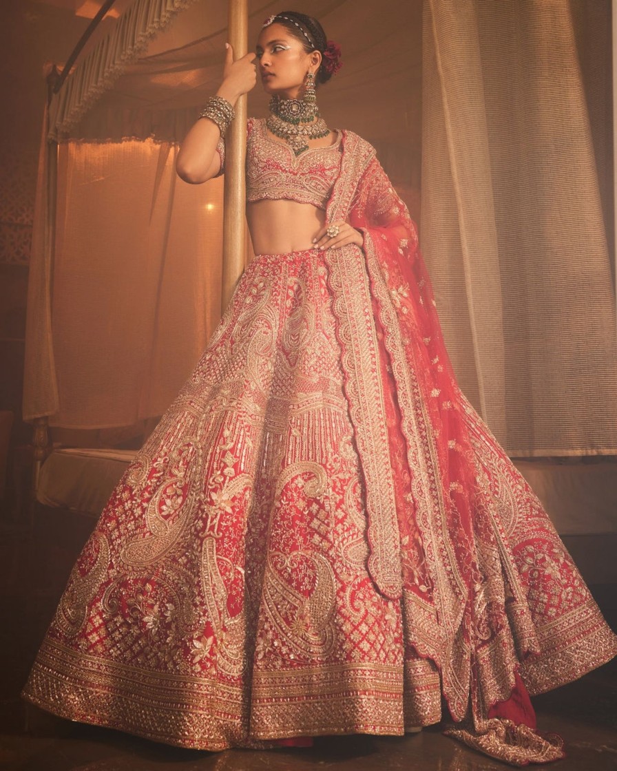 Bridal Kalighata | Frosty Lehenga Set