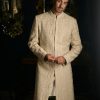 Mens Seema Gujral Mens | Nude Cream Dori Sherwani Set