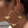 Womens KYNAH x Dhora India | Tri-Keet Hoop Earrings