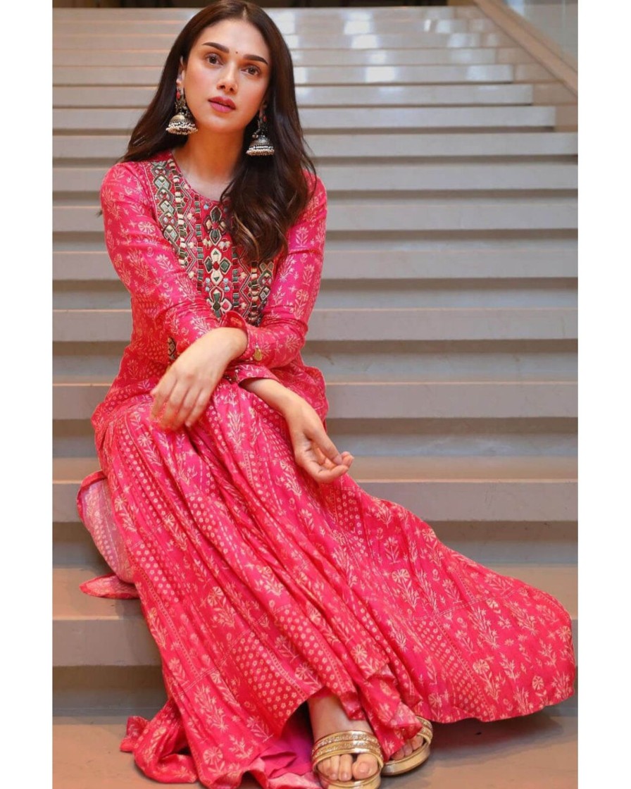 Womens Label Anushree | Pink Sharara Set