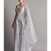 Bridal Amit Aggarwal | Silver Metallic Winged Sari