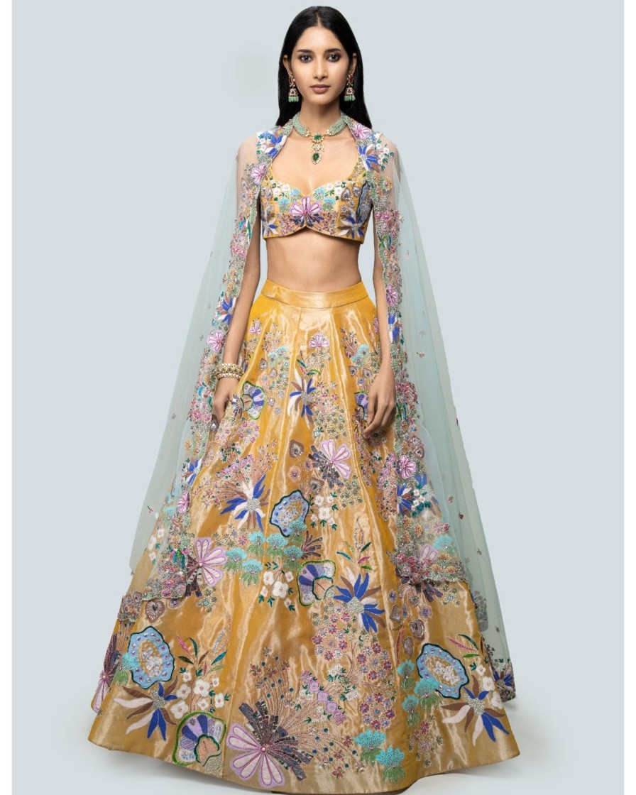 Bridal Aisha Rao | Yellow Naznin Lehenga Set