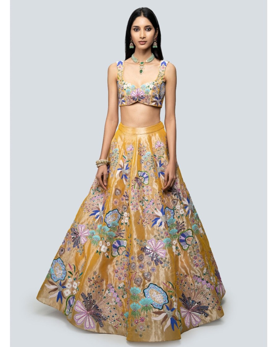 Bridal Aisha Rao | Yellow Naznin Lehenga Set