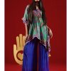 Womens Siddhartha Bansal | Emerald Kaftan Top Set