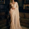 Womens Seema Gujral | Nude Thread Work Sari Set