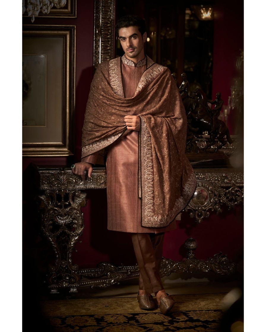 Mens Seema Gujral Mens | Coffee Sherwani Set