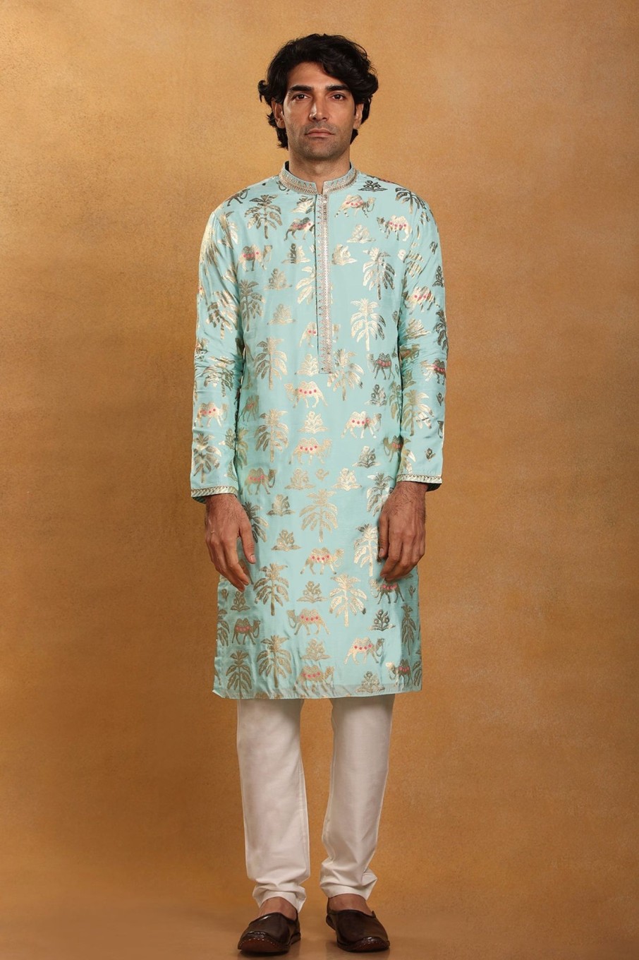 Mens House of Masaba Mens | Seablue Oasis Kurta Set