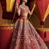 Bridal Aisha Rao | Red Trencadis Lehenga Set