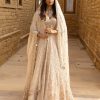 Womens Arpita Mehta | Coconut U0026 Gold Hand Embroidered Lehenga Set