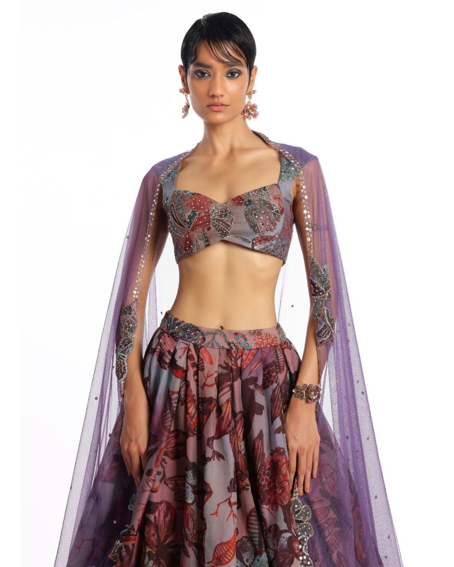 Womens Aisha Rao | Peaceful Pastures Lehenga Set