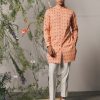 Mens Project Bandi | Peach Piccolo Kurta U0026 Pajama