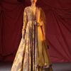 Womens Petticoat Lane | Yellow Paisley Anarkali Kalidar Set