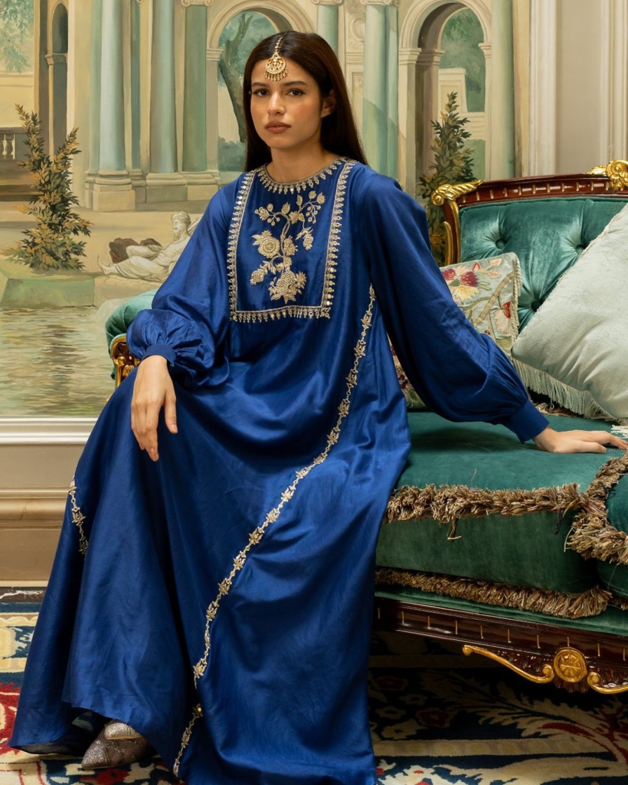 Womens Paulmi u0026 Harsh | Electric Blue Kurta Set