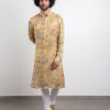 Mens Arjan Dugal | Yellow Modale Silk Kurta Set