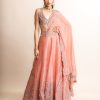 Bridal Nupur Kanoi | Old Rose Organza Lehenga Sari With Blouse