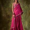 Womens Punit Balana | Rani Pink Sharara And Dupatta