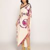 Womens Saaksha u0026 Kinni | Marigold Bandhani Print Asymmetric Kaftan