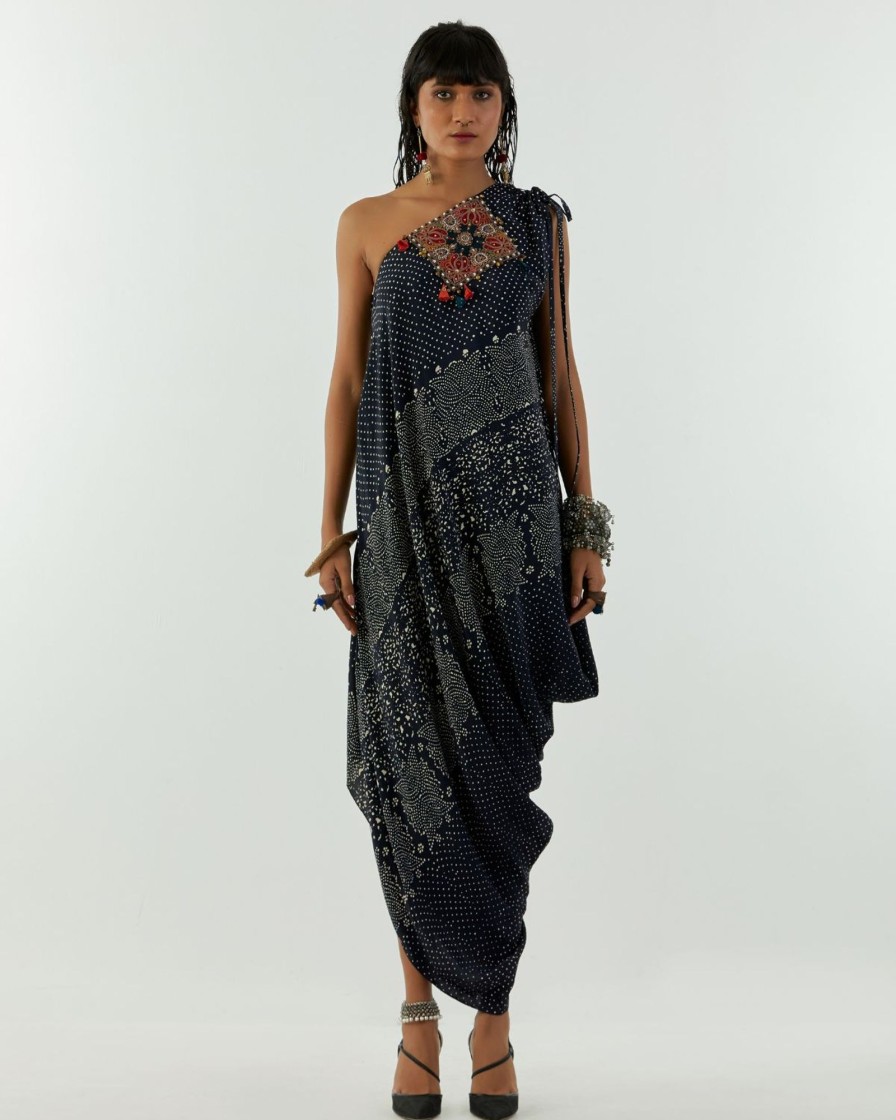 Womens Aseem Kapoor | Tribal Rasa One Shoulder Dress