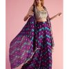 Womens Payal Singhal | Purple Embroidered Choli And Jacket Set