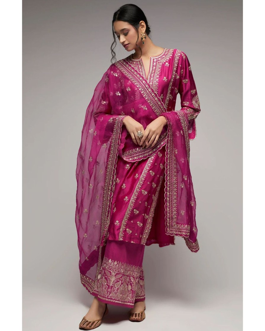 Womens Gopi Vaid | Fuchsia New Rati Long Set