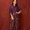 Womens Drishti u0026 Zahabia | Purple Pleated Co-Ord Set