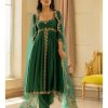 Womens Paulmi u0026 Harsh | Emerald Green Anarkali Set