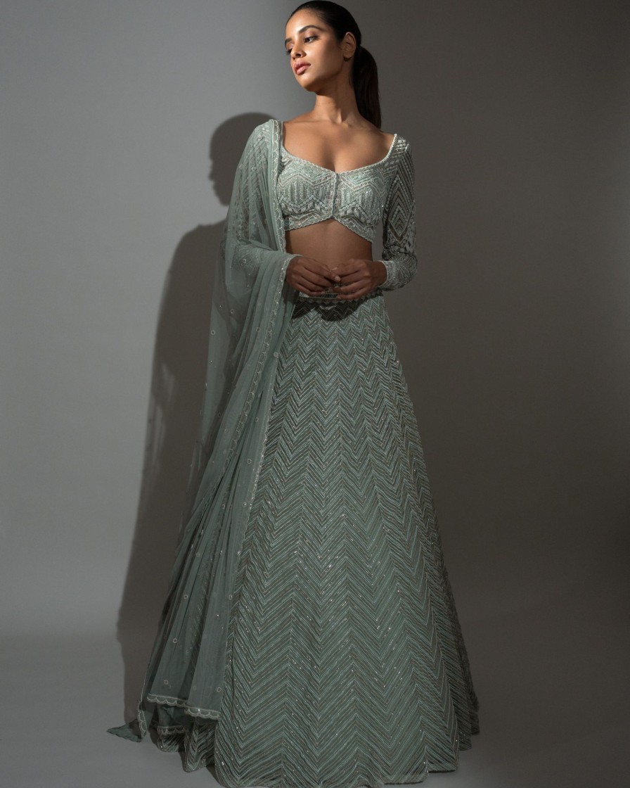 Bridal Ritika Mirchandani | Aqua Vera Lehenga Set