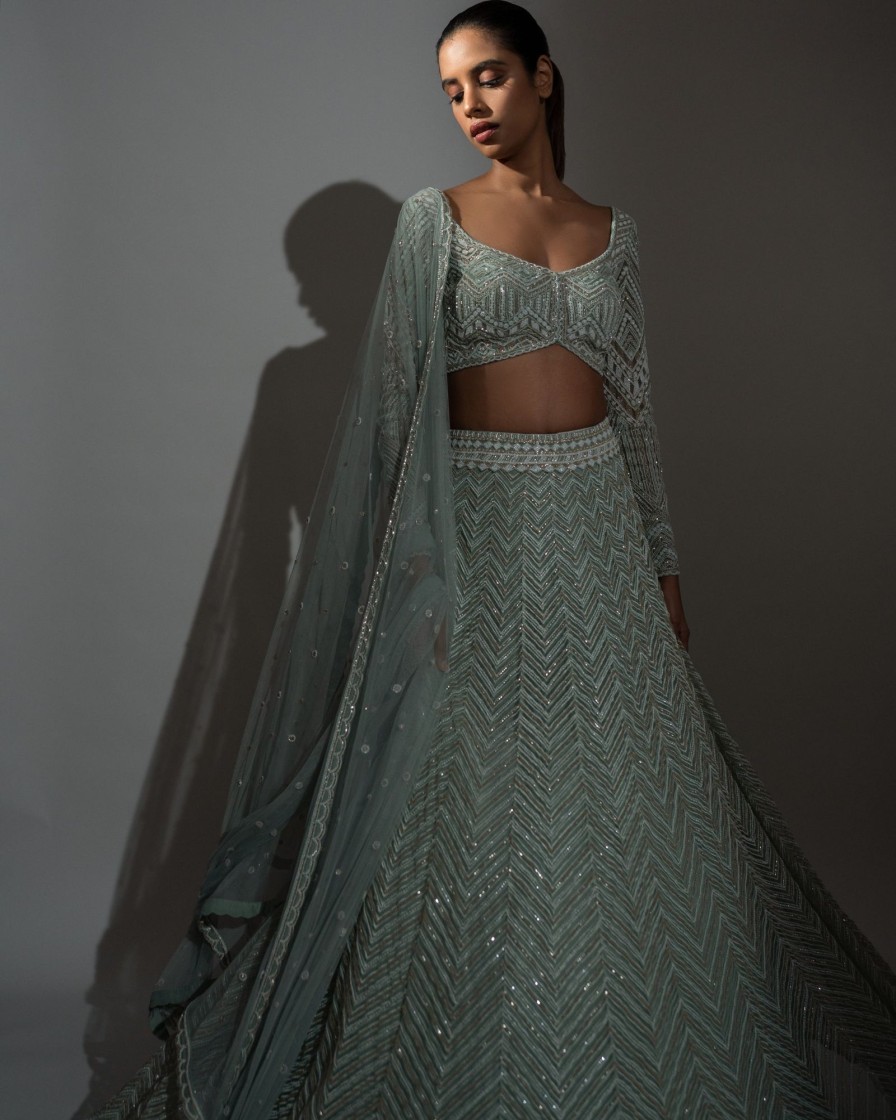 Bridal Ritika Mirchandani | Aqua Vera Lehenga Set