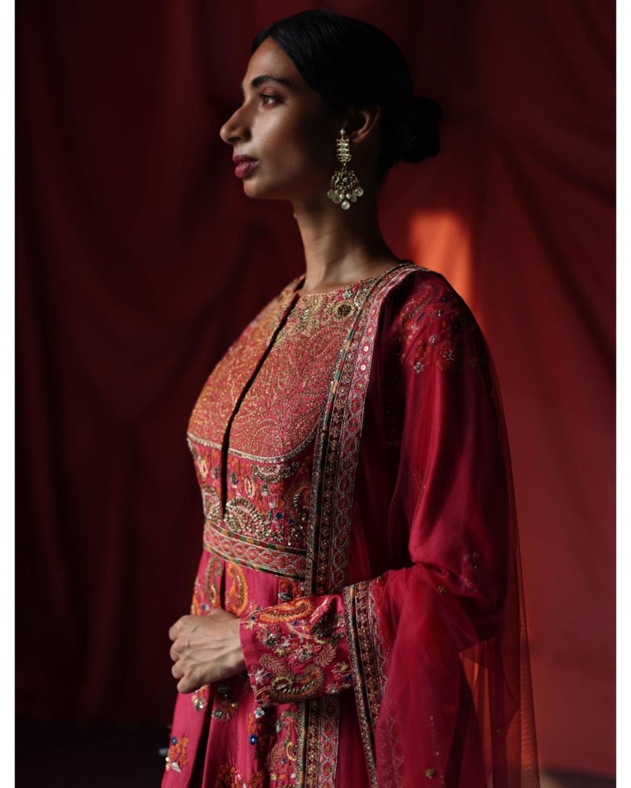 Bridal Petticoat Lane | Pink Embroidered Lehenga Jacket Set