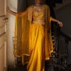 Womens Petticoat Lane | Mustard Yellow Drape Skirt Set