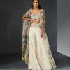 Womens Bhumika Sharma | Champagne-Blue Cape Set