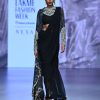 Womens Bhumika Sharma | Black 6 Yard Sari With Rosette Drape