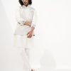 Mens Arjan Dugal | Ivory Banarasi Scallop Kurta Set