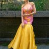 Womens Papa Don't Preach | Mimosa- Mustard Yellow And Pink Dress