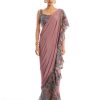 Womens Aisha Rao | Rose Quartz Amber Sari Set