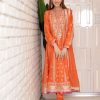 Womens Gopi Vaid | Golconda Aarohi Orange Ag Set